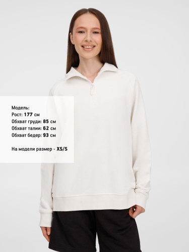Толстовка унисекс S3, молочно-белая фото 4 Толстовка унисекс S3, молочно-белая фото 4