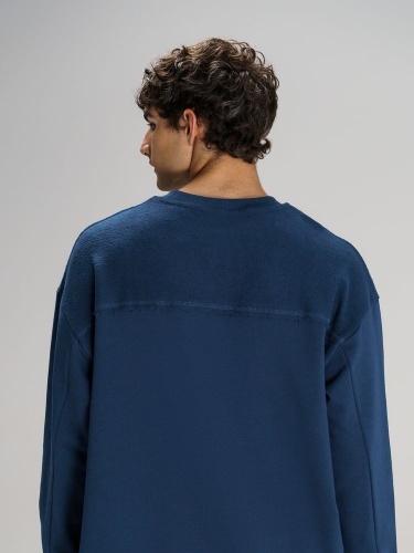 Свитшот оверсайз унисекс Vozduh, темно-синий фото 4