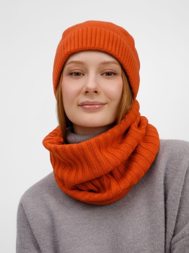 Снуд ComFleece, темно-оранжевый (кирпичный) фото 7 Снуд ComFleece, темно-оранжевый (кирпичный) фото 7