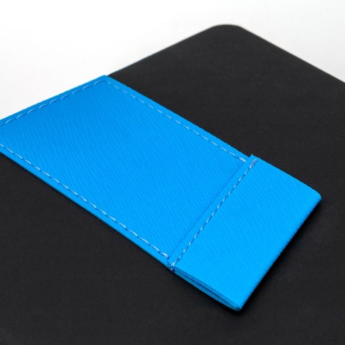 Ежедневник Bookmark, недатированный, черный с голубым фото 2 Ежедневник Bookmark, недатированный, черный с голубым фото 2