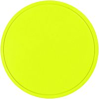 Лейбл из ПВХ Dzeta Round, L, желтый неон
