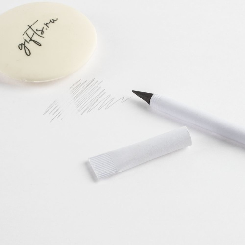 Вечный карандаш Carton Inkless, белый фото 8